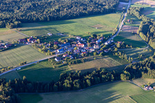 Aerial view of District Eutendorf in Gaildorf in the state Baden-Wuerttemberg, Germany
