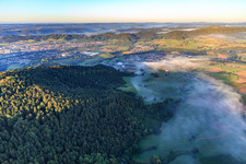 Village in the morning from the northeast in the district Großaltdorf in Gaildorf in the state Baden-Wuerttemberg, Germany