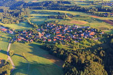 Village in the morning from the southeast in the district Hohenhardtsweiler in Oberrot in the state Baden-Wuerttemberg, Germany