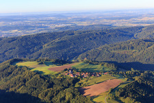 Village in the morning from the north in the district Dauernberg in Spiegelberg in the state Baden-Wuerttemberg, Germany