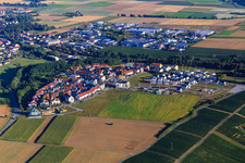 Aerial view of Schloßbergallee from the southeast in Bönnigheim in the state Baden-Wuerttemberg, Germany