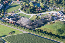 Tripsdrill Adventure Park in the district Treffentrill in Cleebronn in the state Baden-Wuerttemberg, Germany from above