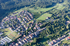 Aerial view of Cleebronn in the state Baden-Wuerttemberg, Germany