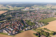 Aerial view of District Flehingen in Oberderdingen in the state Baden-Wuerttemberg, Germany
