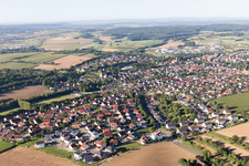 Aerial photograpy of District Flehingen in Oberderdingen in the state Baden-Wuerttemberg, Germany