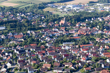 District Flehingen in Oberderdingen in the state Baden-Wuerttemberg, Germany from above