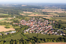 Aerial view of District Oberacker in Kraichtal in the state Baden-Wuerttemberg, Germany