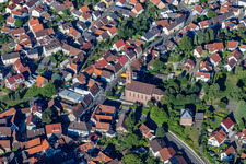 District Obergrombach in Bruchsal in the state Baden-Wuerttemberg, Germany out of the air