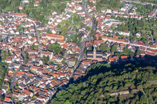 Town View of the streets and houses of the residential areas in Untergrombach in the state Baden-Wurttemberg, Germany