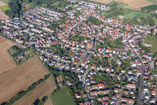 Town View of the streets and houses of the residential areas in the district Staffort in Stutensee in the state Baden-Wurttemberg, Germany