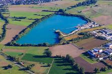 Gravel pit Bruchsal-Büchenau in the district Büchenau in Bruchsal in the state Baden-Wuerttemberg, Germany