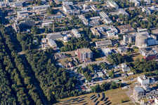 KIT North in the district Leopoldshafen in Eggenstein-Leopoldshafen in the state Baden-Wuerttemberg, Germany seen from above