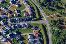 Aerial photograpy of Bypass and bird ring in Jockgrim in the state Rhineland-Palatinate, Germany