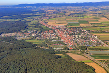 City overview from the east in Kandel in the state Rhineland-Palatinate, Germany