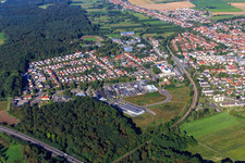 Lauterburger Straße commercial area and settlement in Kandel in the state Rhineland-Palatinate, Germany