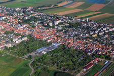 Unterkandler Gardens with DBK and Rheinstr in Kandel in the state Rhineland-Palatinate, Germany
