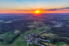 Aerial view of District Seelfingen in Stockach in the state Baden-Wuerttemberg, Germany