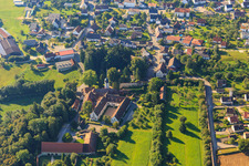 Farmers' Museum and Adult Education Center in the former monastery Inzigkofen and St. John the Baptist Church in Inzigkofen in the state Baden-Wuerttemberg, Germany