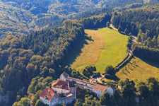 Clearing behind the DJH Youth Hostel Burg Wildenstein in Leibertingen in the state Baden-Wuerttemberg, Germany