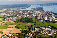 Village Radolfzell on the banks of the area Lake Constance in Radolfzell am Bodensee in the state Baden-Wurttemberg, Germany