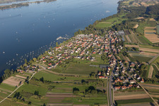 Village on the lake bank areas of Lake of Constance in the district Iznang in Moos in the state Baden-Wurttemberg, Germany
