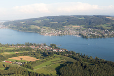 Aerial view of Steckborn in the state Thurgau, Switzerland