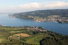 Village on the lake bank areas of Lake of Constance in Steckborn in the canton Thurgau, Switzerland