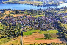 View of Lake Constance from the north in the district Stiegen in Öhningen in the state Baden-Wuerttemberg, Germany