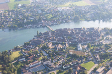 Aerial view of Stein am Rhein in the state Schaffhouse, Switzerland