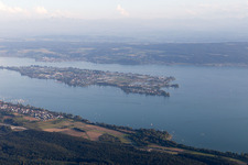 Oblique view of Reichenau in the state Baden-Wuerttemberg, Germany