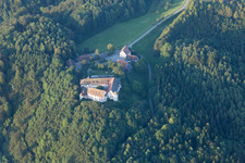 Oblique view of Castle Hohenfels in the district Kalkofen in Hohenfels in the state Baden-Wuerttemberg, Germany