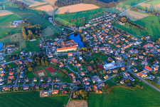 Village overview from the west in Wald in the state Baden-Wuerttemberg, Germany