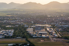 Aerial view of Measuring station in the district Queichheim in Landau in der Pfalz in the state Rhineland-Palatinate, Germany