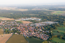 Aerial view of Rohrbach in the state Rhineland-Palatinate, Germany