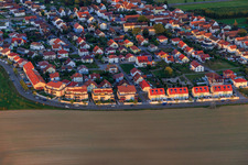 Aerial photograpy of On the high trail from the west in Kandel in the state Rhineland-Palatinate, Germany