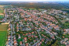 City overview from the west in Kandel in the state Rhineland-Palatinate, Germany