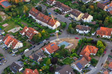 Construction site of a new building on Burgenring in Kandel in the state Rhineland-Palatinate, Germany