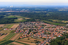 Village view from the southwest in Hördt in the state Rhineland-Palatinate, Germany