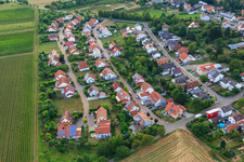 New development area in Satz. In Erbsenfeld in the district Mörzheim in Landau in der Pfalz in the state Rhineland-Palatinate, Germany