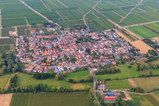 Village view from the south in Venningen in the state Rhineland-Palatinate, Germany