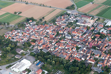 District Niederhochstadt in Hochstadt in the state Rhineland-Palatinate, Germany from above