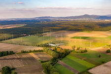 Aerial photograpy of Antennas in Biblis in the state Hesse, Germany