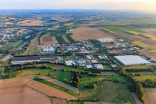 Building complex and logistics center of Mercedes-Benz Logistics Center, WLL Logistik & Service GmbH and GEODIS | Contract Logistics Deutschland GmbH on the A63 in Nieder-Olm in the state Rhineland-Palatinate, Germany