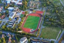 Football field of FSV Nieder-Olm eV in Nieder-Olm in the state Rhineland-Palatinate, Germany