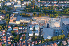 Extension - new building - construction site on the factory premises of Eckes-Granini Deutschland GmbH in Nieder-Olm in the state Rhineland-Palatinate, Germany