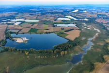 Eich-Gimbsheimer Altrhein und Büttel GmbH - Talaue gravel works - Plant II at Heinrichs-Talaue Lake in Gimbsheim in the state Rhineland-Palatinate, Germany