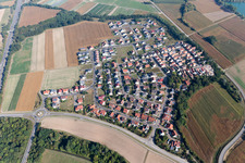 District Hardtwald in Neupotz in the state Rhineland-Palatinate, Germany from a drone