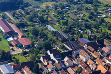 Agricultural halls at Hintergraben in Kandel in the state Rhineland-Palatinate, Germany