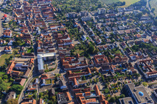 Juststraße Rheinstraße from the west in Kandel in the state Rhineland-Palatinate, Germany