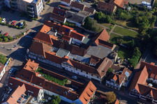 Oblique view of Rheinstraße x Bahnhofstr in Kandel in the state Rhineland-Palatinate, Germany